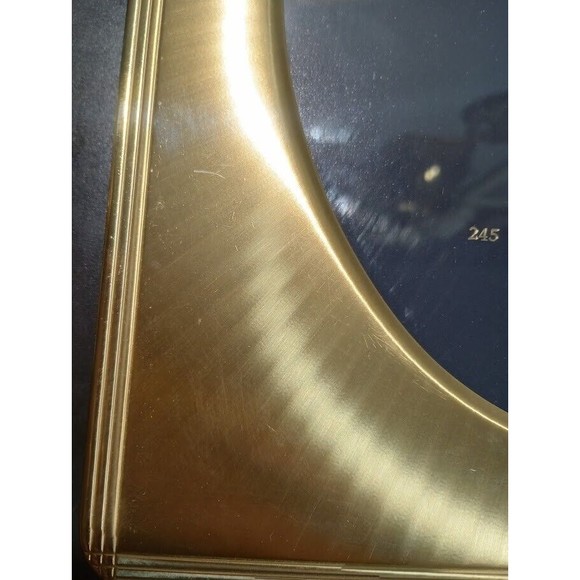 Solid Brass Picture Frame Carr International Photo Tabletop Oval Square 8x10 - Picture 3 of 15